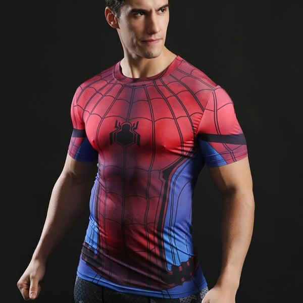 2017 Brand Men Marvel Superhero T Shirt Punisher Long Sleeve T Shirts Fitness Superman 3D Shirts Compression Shirt Tights Male