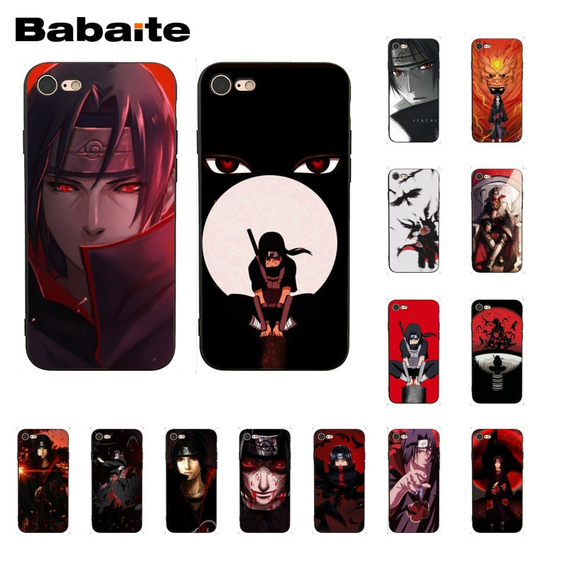 Babaite Naruto Itachi Uchiha Japanese Pattern TPU Soft Phone Case for iPhone 8 7 6 6S Plus 5 5S SE XR X XS MAX Coque Shell