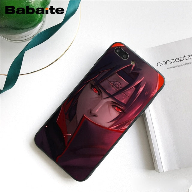 Babaite Naruto Itachi Uchiha Japanese Pattern TPU Soft Phone Case for iPhone 8 7 6 6S Plus 5 5S SE XR X XS MAX Coque Shell