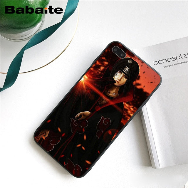 Babaite Naruto Itachi Uchiha Japanese Pattern TPU Soft Phone Case for iPhone 8 7 6 6S Plus 5 5S SE XR X XS MAX Coque Shell
