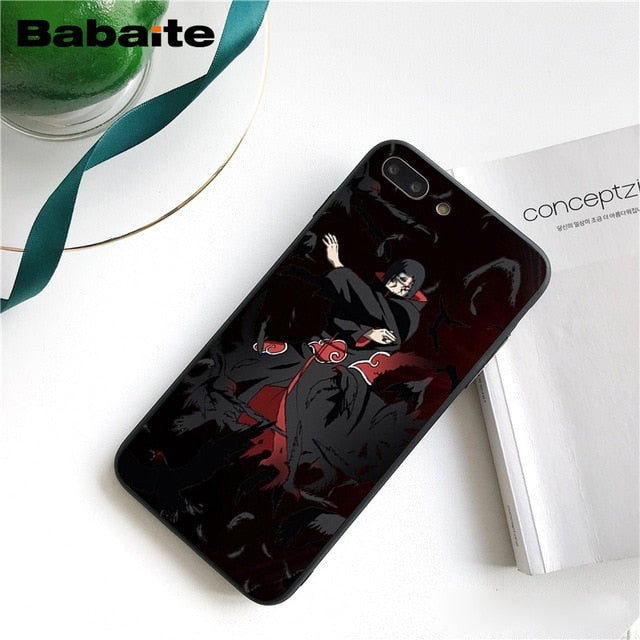 Babaite Naruto Itachi Uchiha Japanese Pattern TPU Soft Phone Case for iPhone 8 7 6 6S Plus 5 5S SE XR X XS MAX Coque Shell