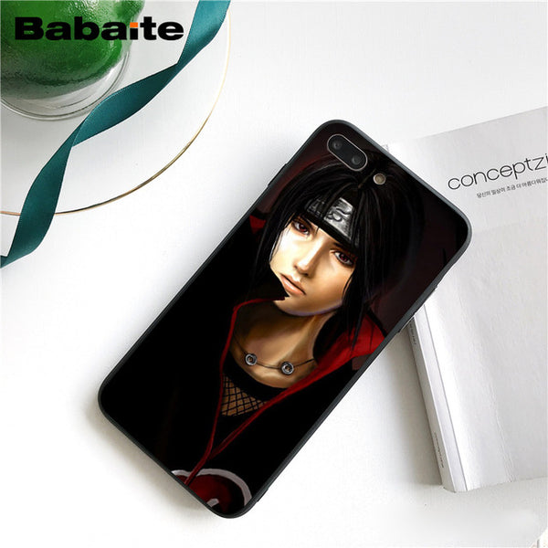 Babaite Naruto Itachi Uchiha Japanese Pattern TPU Soft Phone Case for iPhone 8 7 6 6S Plus 5 5S SE XR X XS MAX Coque Shell