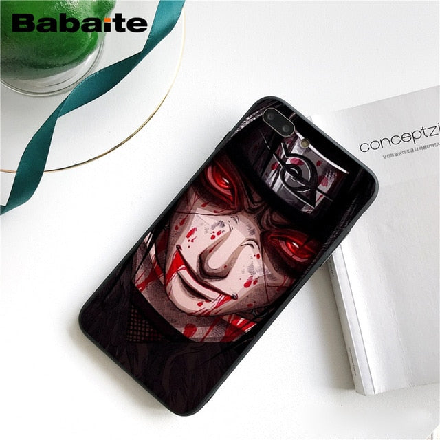 Babaite Naruto Itachi Uchiha Japanese Pattern TPU Soft Phone Case for iPhone 8 7 6 6S Plus 5 5S SE XR X XS MAX Coque Shell