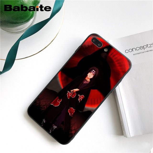 Babaite Naruto Itachi Uchiha Japanese Pattern TPU Soft Phone Case for iPhone 8 7 6 6S Plus 5 5S SE XR X XS MAX Coque Shell