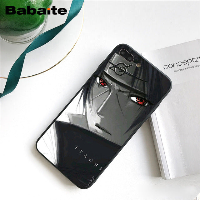 Babaite Naruto Itachi Uchiha Japanese Pattern TPU Soft Phone Case for iPhone 8 7 6 6S Plus 5 5S SE XR X XS MAX Coque Shell