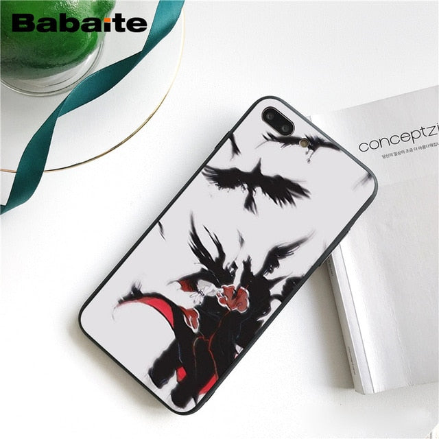 Babaite Naruto Itachi Uchiha Japanese Pattern TPU Soft Phone Case for iPhone 8 7 6 6S Plus 5 5S SE XR X XS MAX Coque Shell