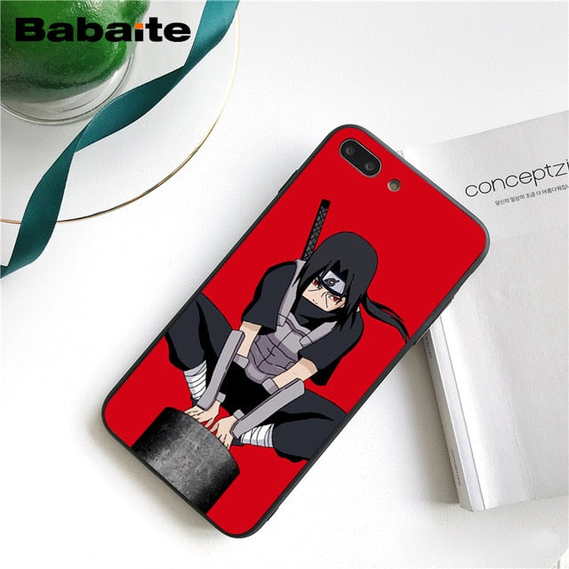 Babaite Naruto Itachi Uchiha Japanese Pattern TPU Soft Phone Case for iPhone 8 7 6 6S Plus 5 5S SE XR X XS MAX Coque Shell