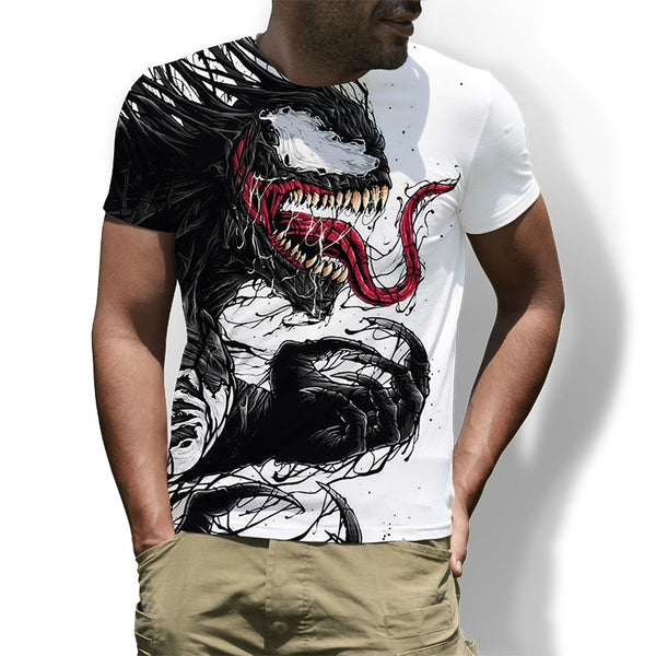 Men's Superhero Movie Venom 3D Printed T-Shirt Mens Short Sleeve T Shirt