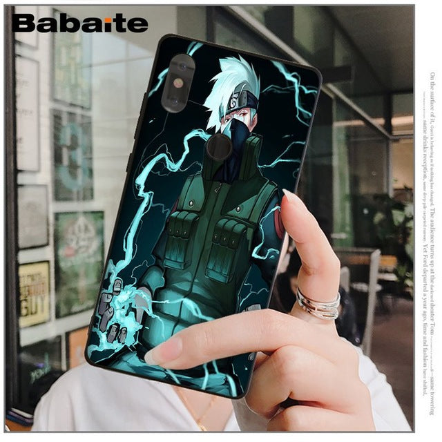 Babaite Hokage Naruto Kakashi TPU black Phone Case Cover Shell for Redmi 5 plus Note 5 Xuiaomi Mi 8 8SE 6 MIX 2 2S Mobile Cases