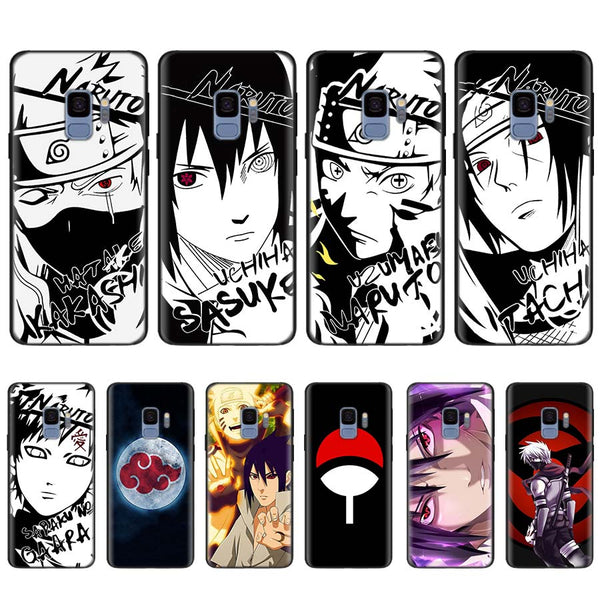Anime Naruto Silicone Black phone Cases for Samsung Galaxy S8 S9 Plus S10 Lite S7 edge Note 9 J6 J4 J8 A7 2018